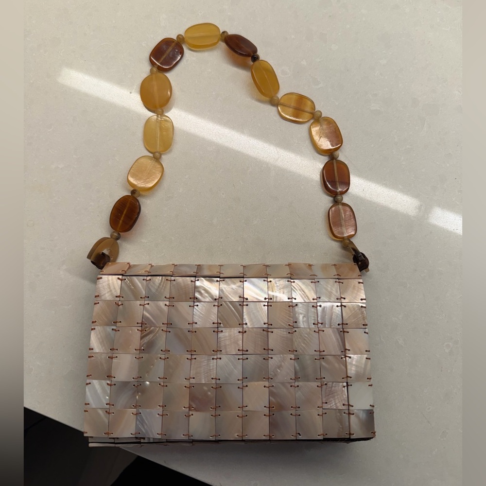 Mother of pearl hand stitched vintage bag - Picture 6 of 6